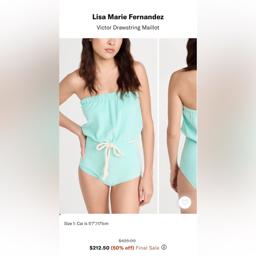 Lisa Marie Fernandez Victor Drawstring Maillot